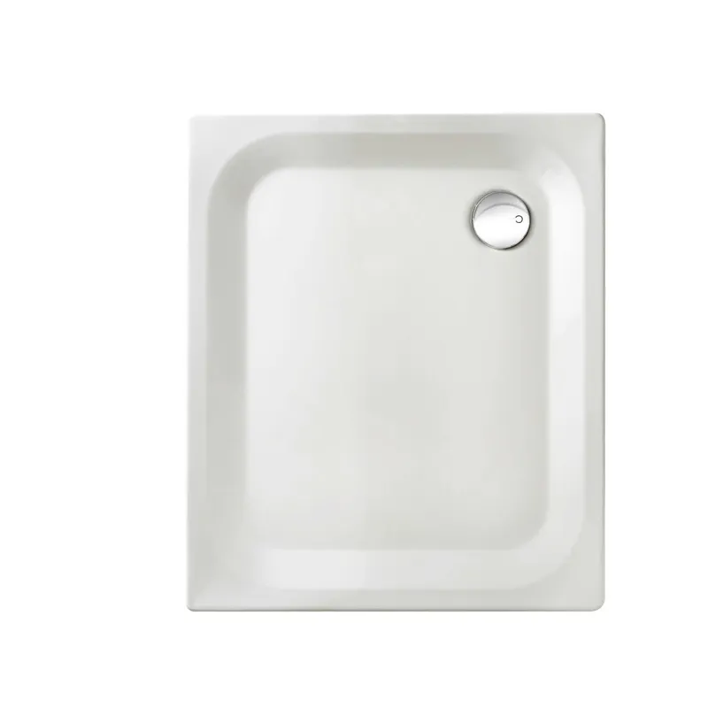 SCALIDO-Stahl-Duschwanne superflach 900x800x25mm weiß