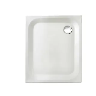 SCALIDO-Stahl-Duschwanne superflach 900x800x25mm weiß