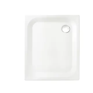 SCALIDO-Stahl-Duschwanne superflach AntirutschPro 900x750x25mm weiß