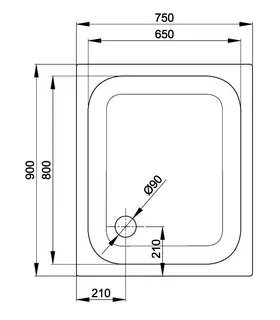 SCALIDO-Stahl-Duschwanne superflach GlasurPlus m Wannentr. 900x750x25mm weiß – Bild 2