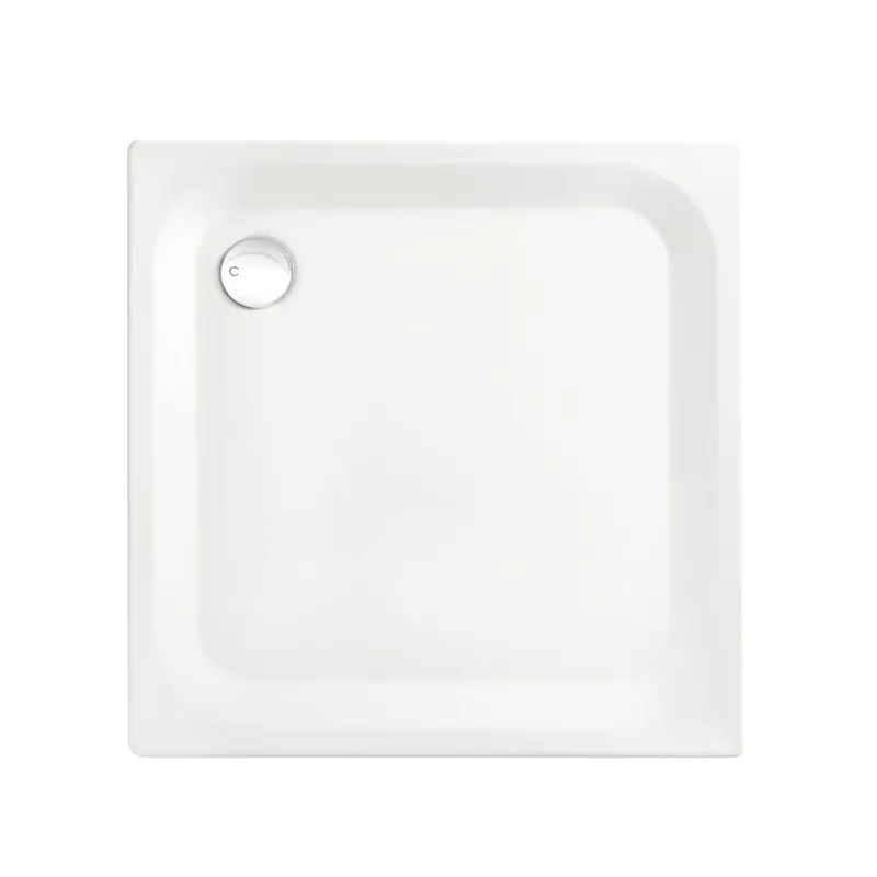 SCALIDO-Stahl-Duschwanne superflach AntirutschPro 900x900x25mm weiß