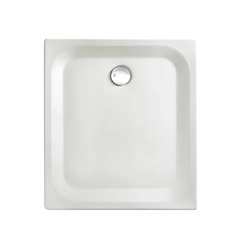SCALIDO-Stahl-Duschwanne superflach AntirutschPro 1000x900x25mm weiß
