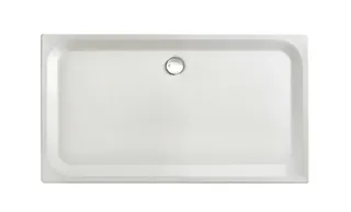 SCALIDO-Stahl-Duschwanne superflach mit Wannenträger 1600x800x35mm weiß