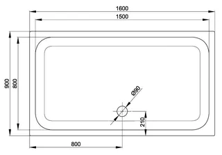 SCALIDO-Stahl-Duschwanne superflach mit Wannenträger 1600x900x35mm weiß – Bild 2