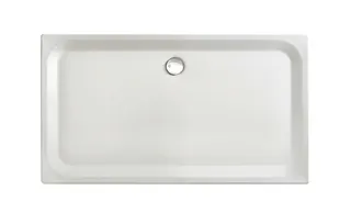 SCALIDO-Stahl-Duschwanne superflach mit Wannenträger 1600x900x35mm weiß