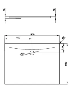SCALIDO-Stahl-Duschfläche bodeneben 1200x900x30mm Snow – Bild 2