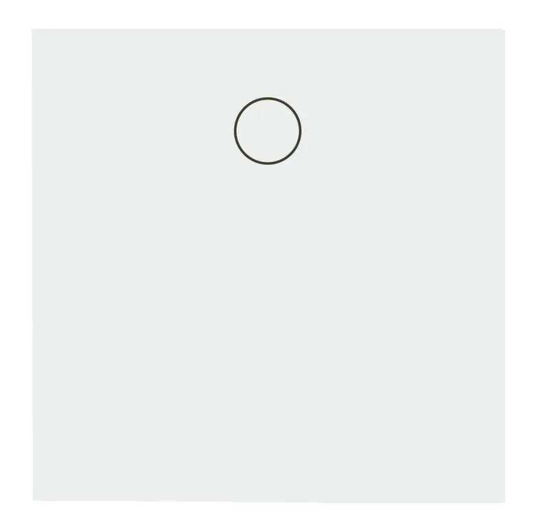 SCALIDO-Stahl-Duschfläche bodeneben GlasurPlus 900x900x30mm Snow