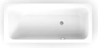 SCALIDO-Stahl-Badewanne Kopfteil links Ablauf seitlich 1700x750x450mm weiß