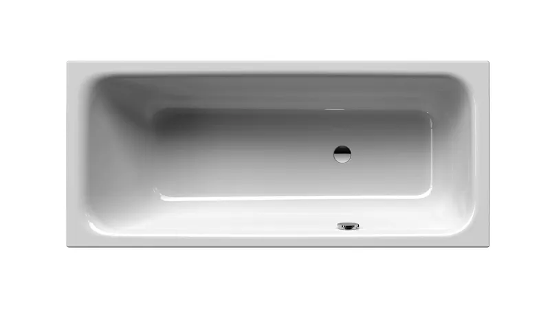 SCALIDO-Stahl-Badewanne Kopfteil links Abl seitl GlasurPlus 1700x750x450mm weiß