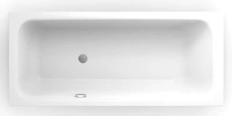 SCALIDO-Stahl-Badewanne Kopfteil rechts Ablauf seitlich 1700x750x450mm weiß