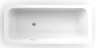 SCALIDO-Stahl-Badewanne Kopfteil rechts Ablauf seitlich 1700x750x450mm weiß