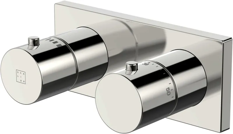 SCALIDO-Brausethermostat D3 Unterputz- Fertigset 1 Verbraucher Rosette eckig vc