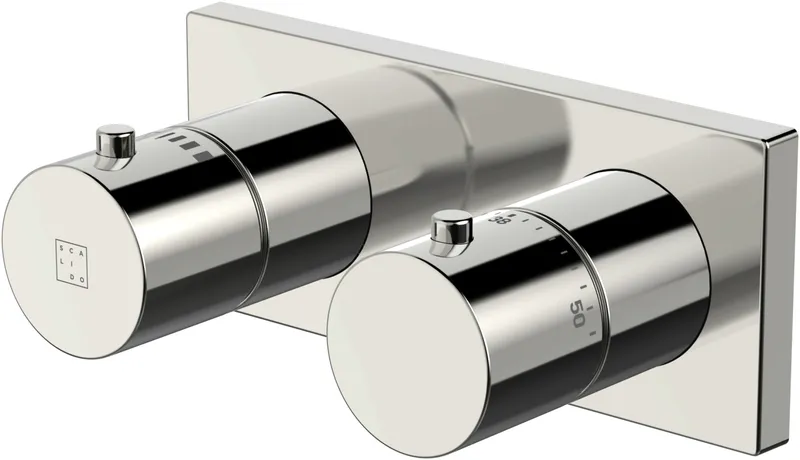 SCALIDO-Brausethermostat D3 Unterputz- Attrappe 1 Verbraucher Rosette eckig vc