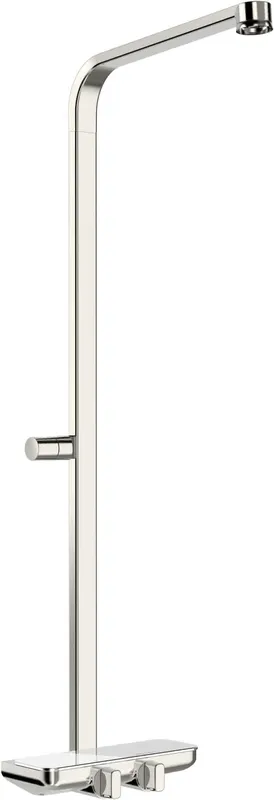 SCALIDO-Brausethermostat D2 Aufputz mit Ablage und Wandstange 1000mm, verchromt