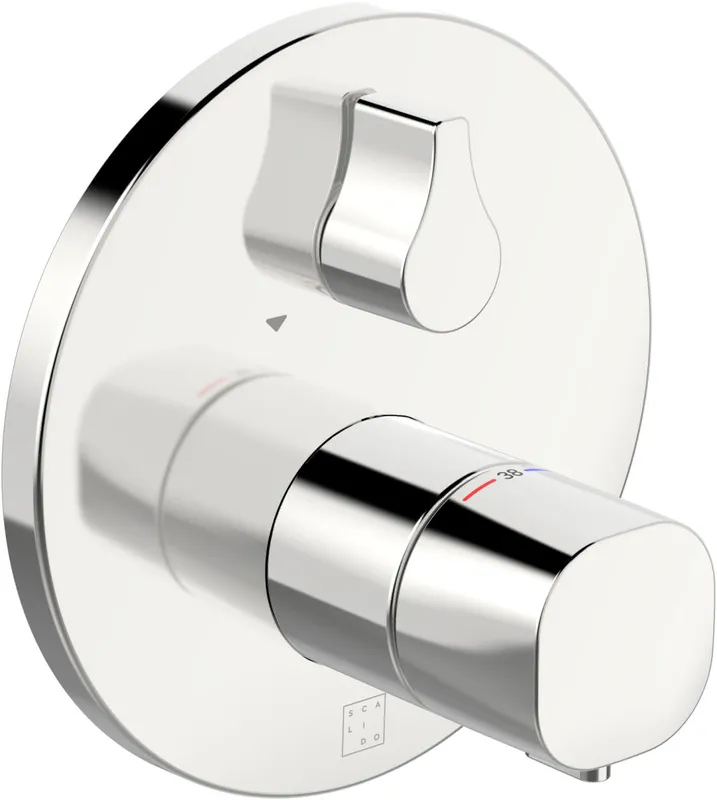 SCALIDO-Brausethermostat D2 Unterputz- Fertigmontageset 1 Verbr Rosette rund vc