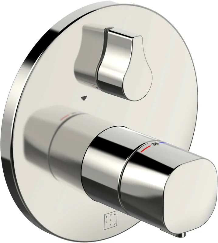 SCALIDO-Brausethermostat D2 Unterputz- Attrappe 1 Verbraucher Rosette rund vc