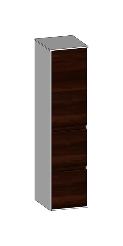 SCALIDO-Mittelschr. SLIM 320x1330x350mm Tür oben rechts 2 Auszüge Farbvar E/W/E