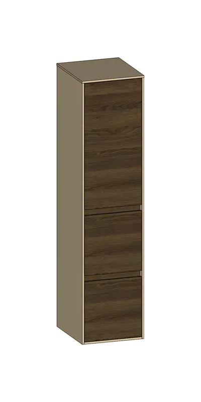 SCALIDO-Mittelschr. SLIM 320x1330x350mm Tür oben rechts 2 Auszüge Farbvar N/K/N