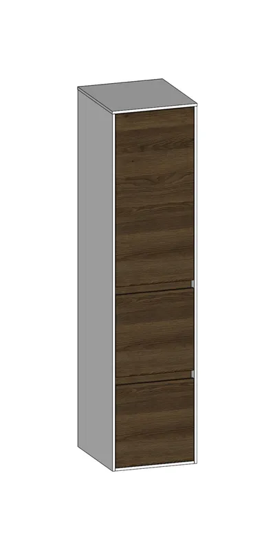 SCALIDO-Mittelschr. SLIM 320x1330x350mm Tür oben links 2 Auszüge Farbvar N/W/N