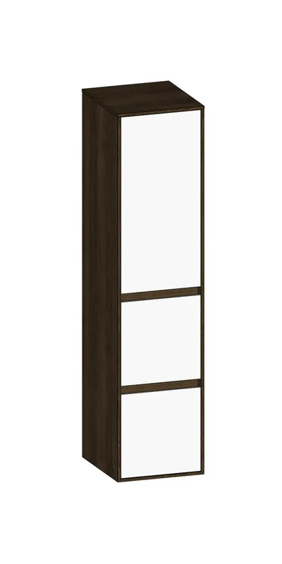 SCALIDO-Mittelschr. SLIM 320x1330x350mm Tür oben rechts 2 Auszüge Farbvar W/N/N