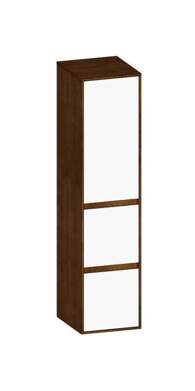 SCALIDO-Mittelschr. SLIM 320x1330x350mm Tür oben links 2 Auszüge Farbvar W/S/S