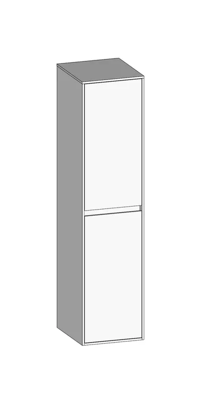 SCALIDO-Mittelschrank SLIM 320x1330x 350mm 2 Türen rechts Farbvariante W/W/W