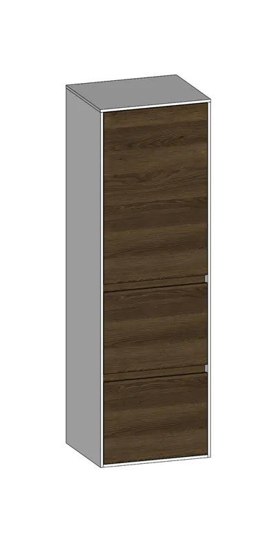 SCALIDO-Mittelschr. SLIM 420x1330x350mm Tür oben links 2 Auszüge Farbvar N/W/N