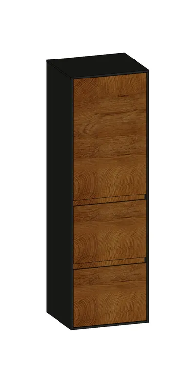 SCALIDO-Mittelschr. SLIM 420x1330x350mm Tür oben links 2 Auszüge Farbvar S/A/S