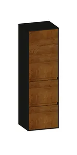 SCALIDO-Mittelschr. SLIM 420x1330x350mm Tür oben links 2 Auszüge Farbvar S/A/S