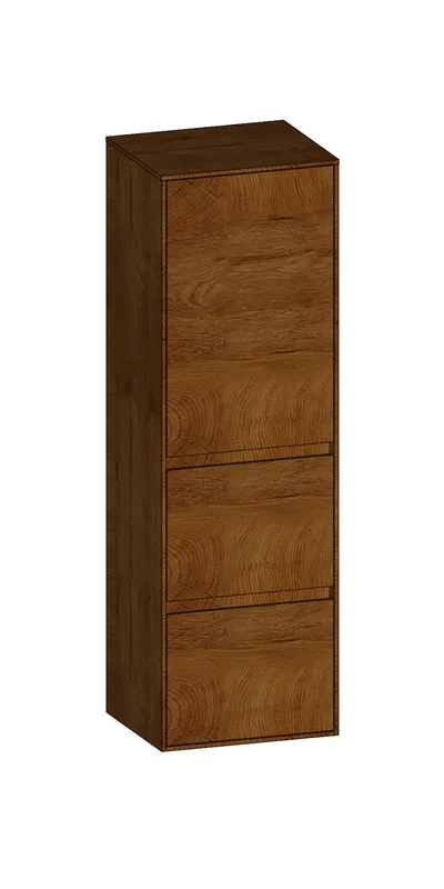 SCALIDO-Mittelschr. SLIM 420x1330x350mm Tür oben links 2 Auszüge Farbvar S/S/S