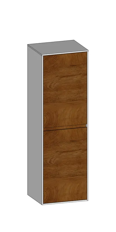 SCALIDO-Mittelschrank SLIM 420x1330x 350mm 2 Türen links Farbvariante S/W/S