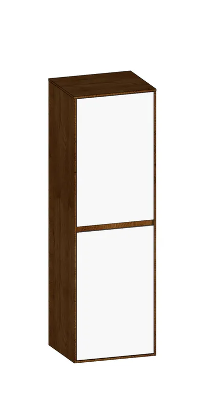 SCALIDO-Mittelschrank SLIM 420x1330x 350mm 2 Türen links Farbvariante W/S/S