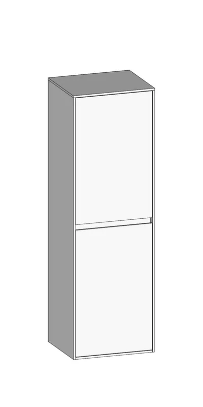 SCALIDO-Mittelschrank SLIM 420x1330x 350mm 2 Türen rechts Farbvariante W/W/W
