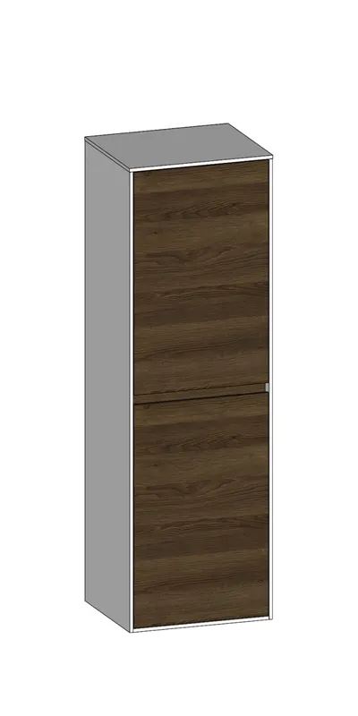 SCALIDO-Mittelschrank SLIM 420x1330x 350mm 2 Türen rechts Farbvariante N/W/N
