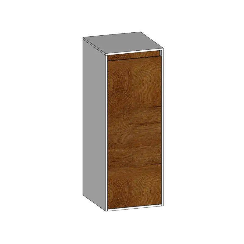 SCALIDO-Mittelschrank KP 320x850x350mm 1 Tür links Farbvariante S/W/S