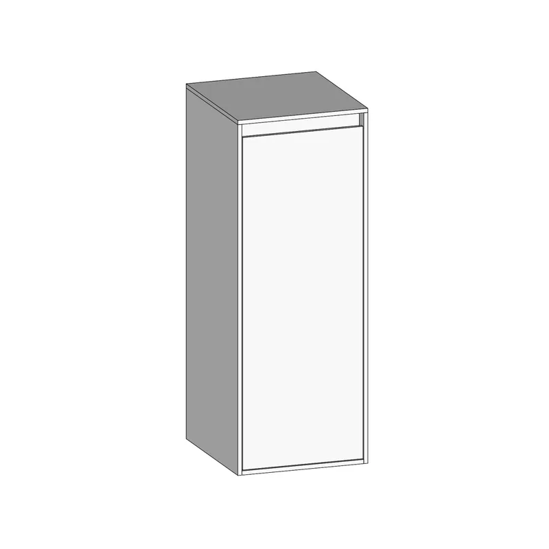SCALIDO-Mittelschrank KP 320x850x350mm 1 Tür links Farbvariante W/W/W