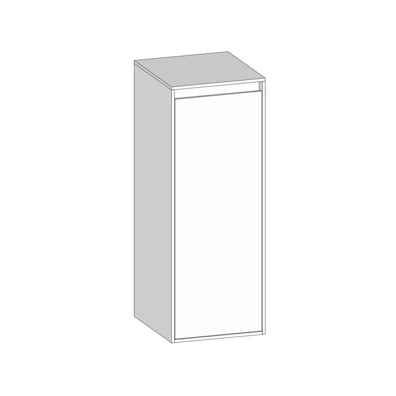 SCALIDO-Mittelschrank KP 320x850x350mm 1 Tür rechts Farbvariant W/W/W