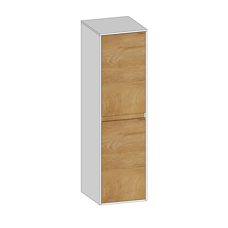 SCALIDO-Mittelschrank KP 320x1130x350mm 2 Türen links Farbvariante S/W/S