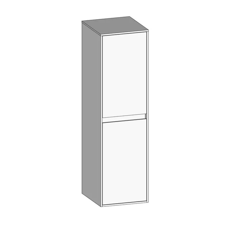 SCALIDO-Mittelschrank KP 320x1130x350mm 2 Türen links Farbvariante W/W/W