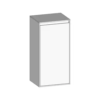 SCALIDO-Mittelschrank KP 420x850x350mm 1 Tür rechts Farbvariant W/W/W