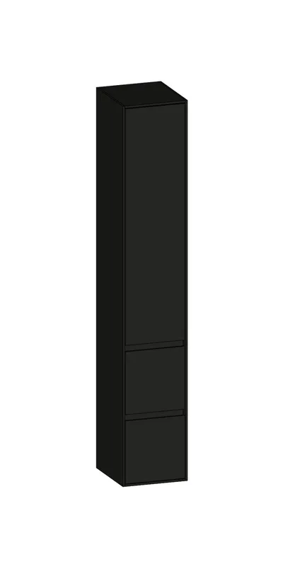 SCALIDO-Hochschrank SLIM 320x1830x350mm 1 Tür rechts 2 Auszüge Farbvar. A/A/A