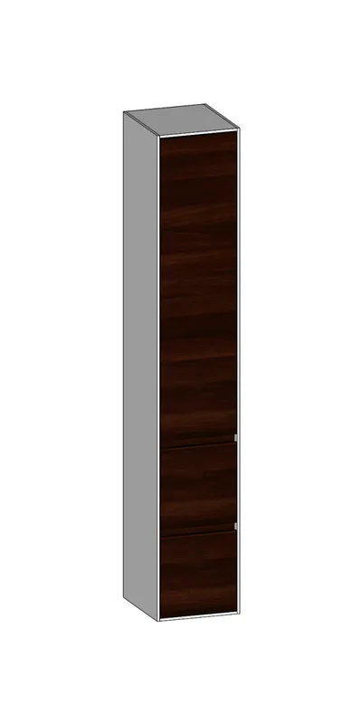 SCALIDO-Hochschrank SLIM 320x1830x350mm 1 Tür links 2 Auszüge Farbvar. E/W/E