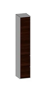 SCALIDO-Hochschrank SLIM 320x1830x350mm 1 Tür links 2 Auszüge Farbvar. E/W/E