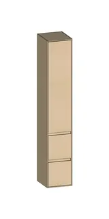 SCALIDO-Hochschrank SLIM 320x1830x350mm 1 Tür links 2 Auszüge Farbvar. K/K/K