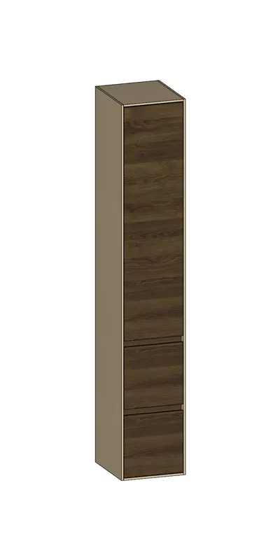 SCALIDO-Hochschrank SLIM 320x1830x350mm 1 Tür rechts 2 Auszüge Farbvar. N/K/N