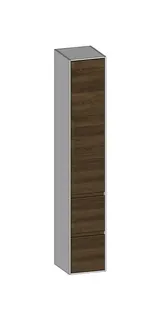 SCALIDO-Hochschrank SLIM 320x1830x350mm 1 Tür links 2 Auszüge Farbvar. N/W/N