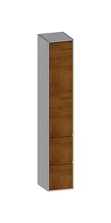 SCALIDO-Hochschrank SLIM 320x1830x350mm 1 Tür links 2 Auszüge Farbvar. S/W/S