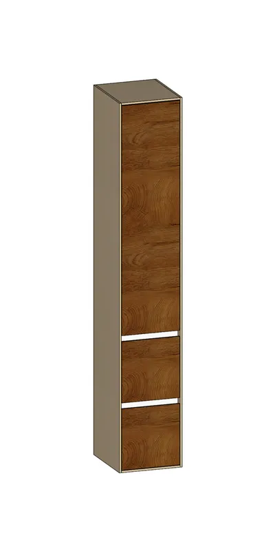SCALIDO-Hochschrank SLIM 320x1830x350mm 1 Tür links 2 Auszüge Farbvar Sonderausf