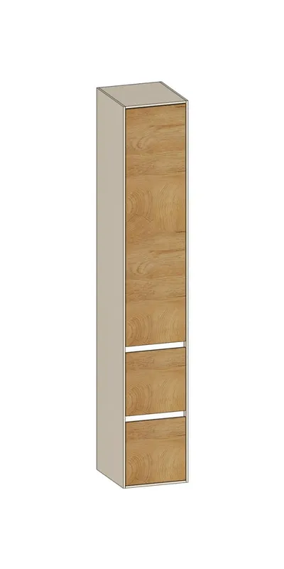 SCALIDO-Hochschrank SLIM 320x1830x350mm 1 Tür rechts 2 Auszüge Farbvar Sonder