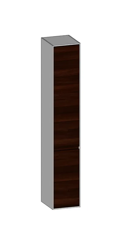 SCALIDO-Hochschrank SLIM 320x1830x350mm 2 Türen rechts 4 Glaseinl Farbvar. E/W/E
